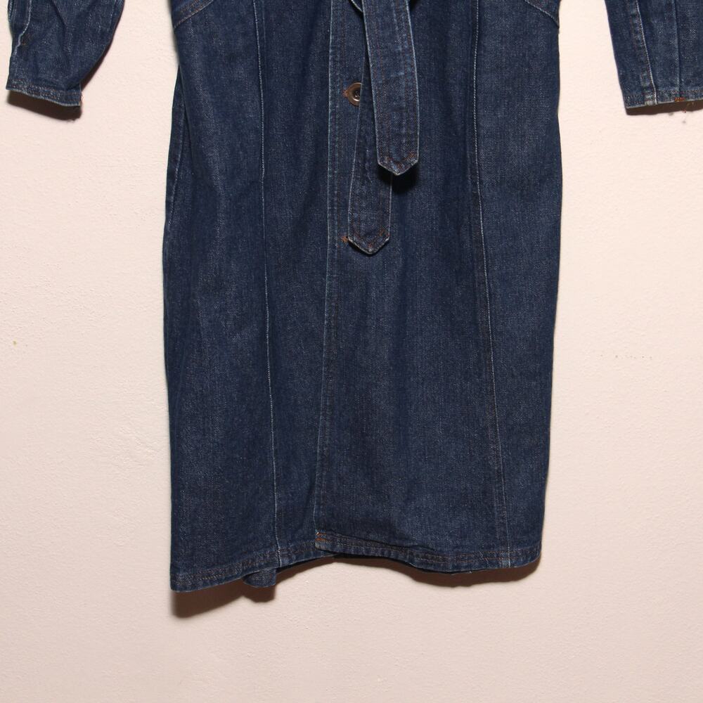 Vintage 70s A. Smile Denim Duster Jacket Coat - Picture 5 of 14